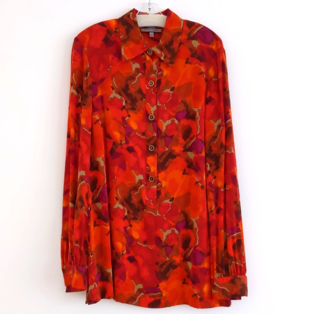 Anne Klein Silk Floral Top